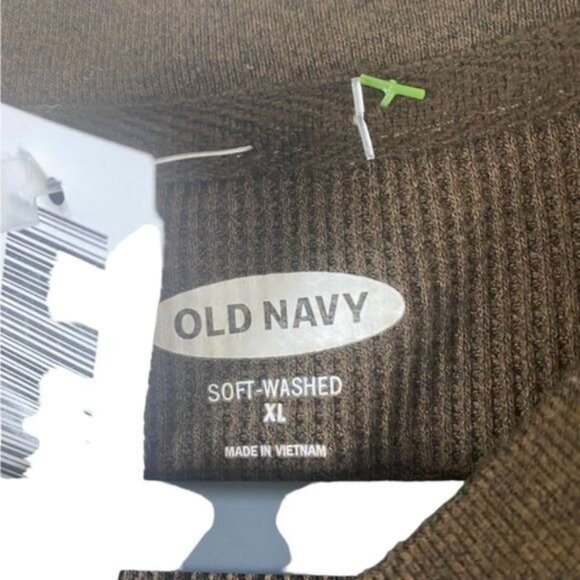 Old Navy Soft Washed Brown Thermal Shirt - Picture 2 of 3